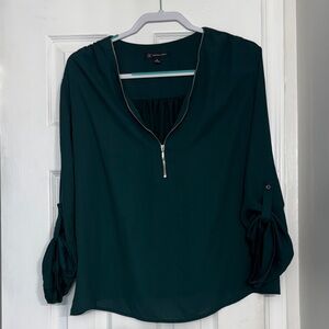Women's Green International Concepts Zip-Up Tunic Blouse
